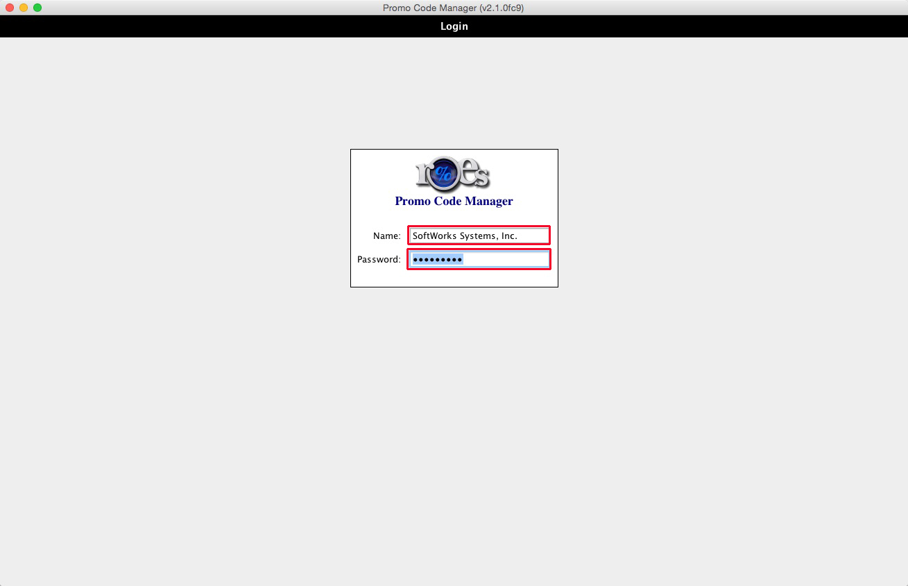 Click on either of the red boxes to simulate a valid login