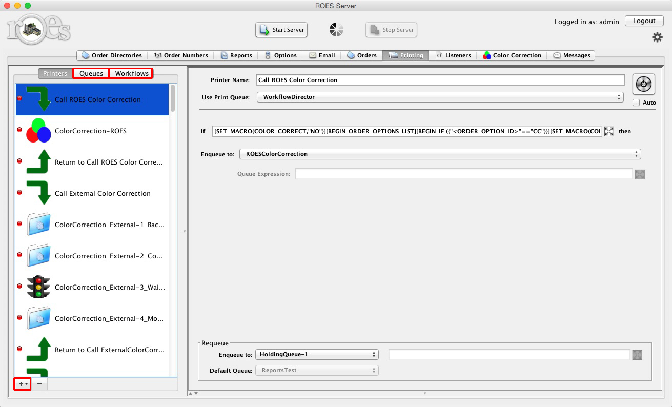 ROES_Server_Printers